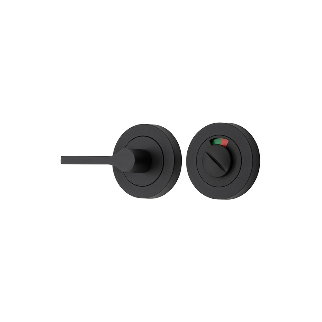 Accessibility Privacy Turn with Indicator - Round Matt Black