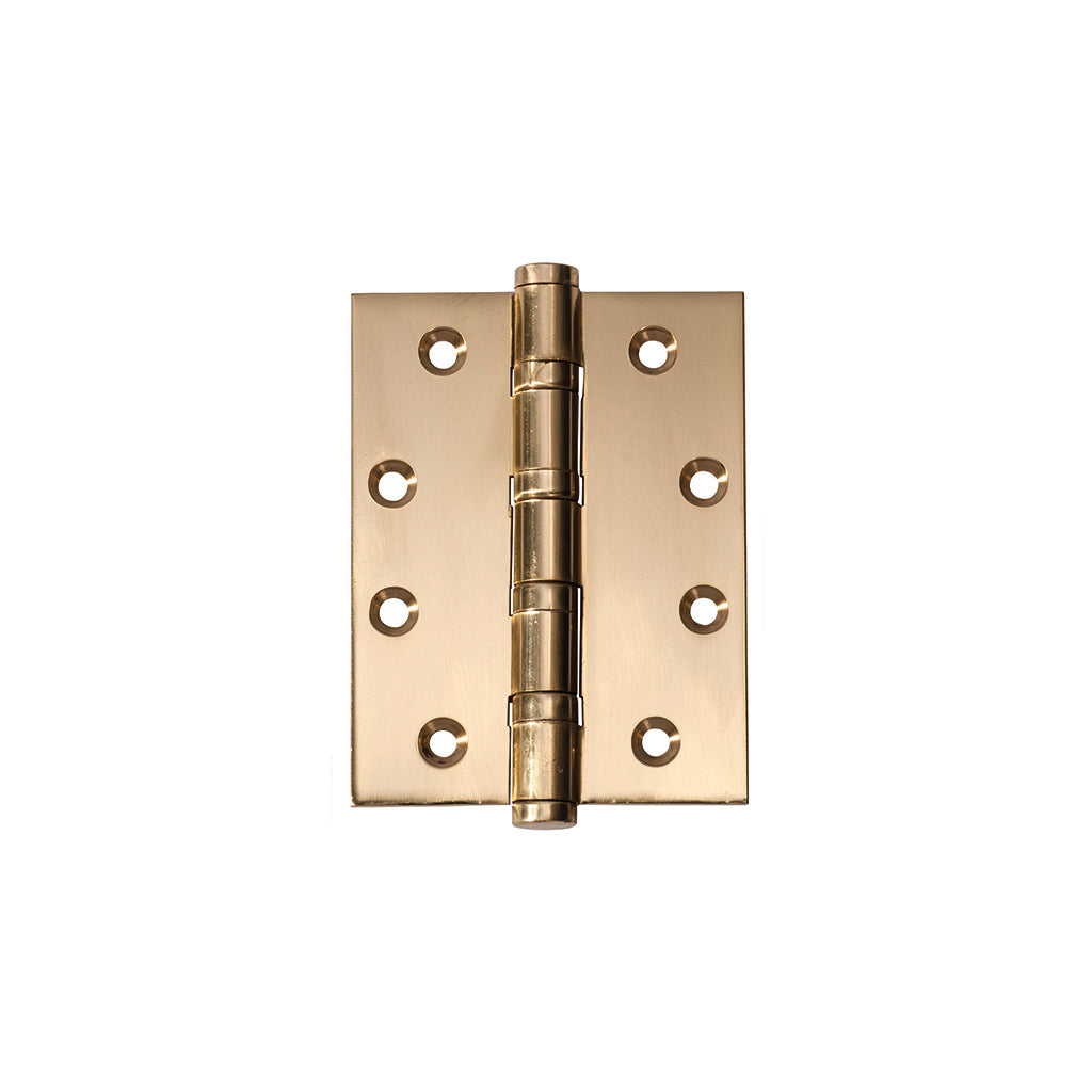 Ball Bearing Hinge - H100xW75mm Polished Brass