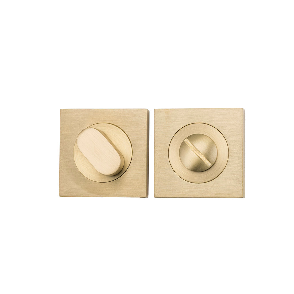 Privacy Turn - Square Brushed Gold PVD