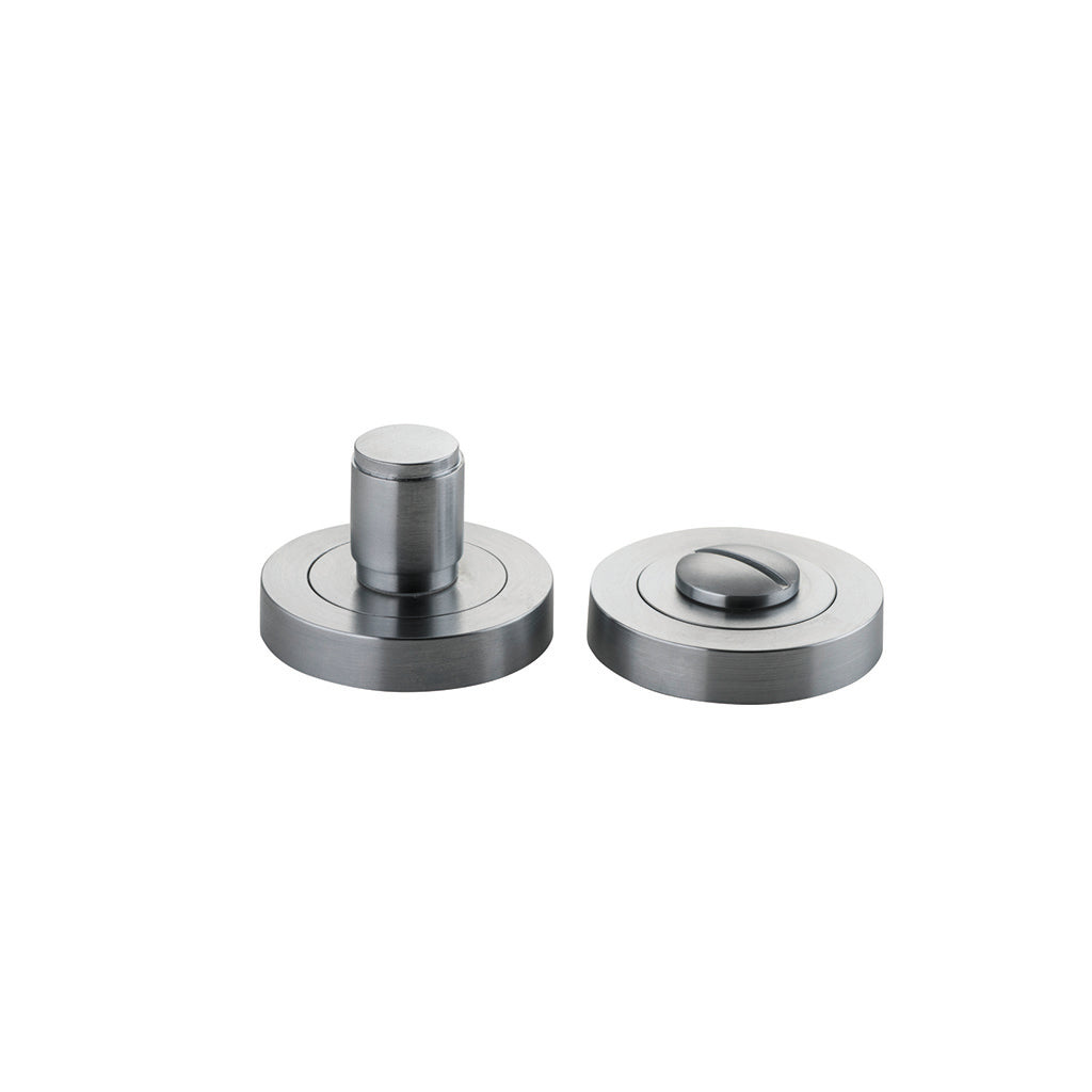 Berlin Privacy Turn - Round Brushed Chrome