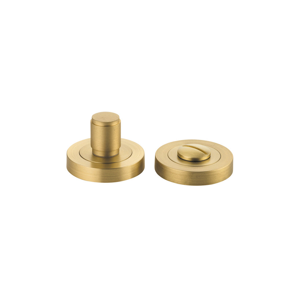 Berlin Privacy Turn - Round Brushed Brass