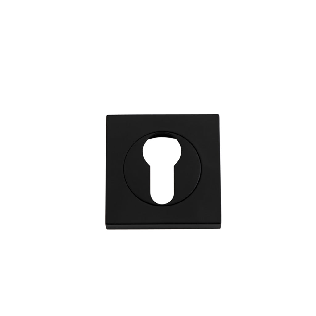 Euro Escutcheons - Square Matt Black