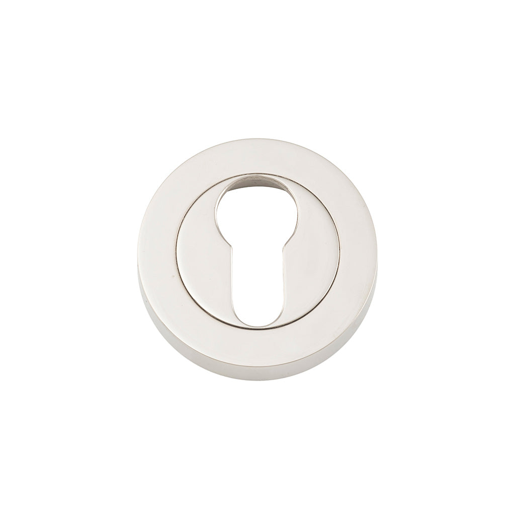 Euro Escutcheons - Round Polished Nickel