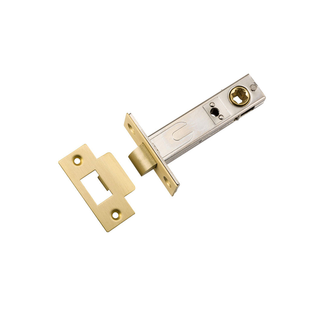 Tube Latch Brushed Gold PVD / Hard Sprung Split Cam / 70mm