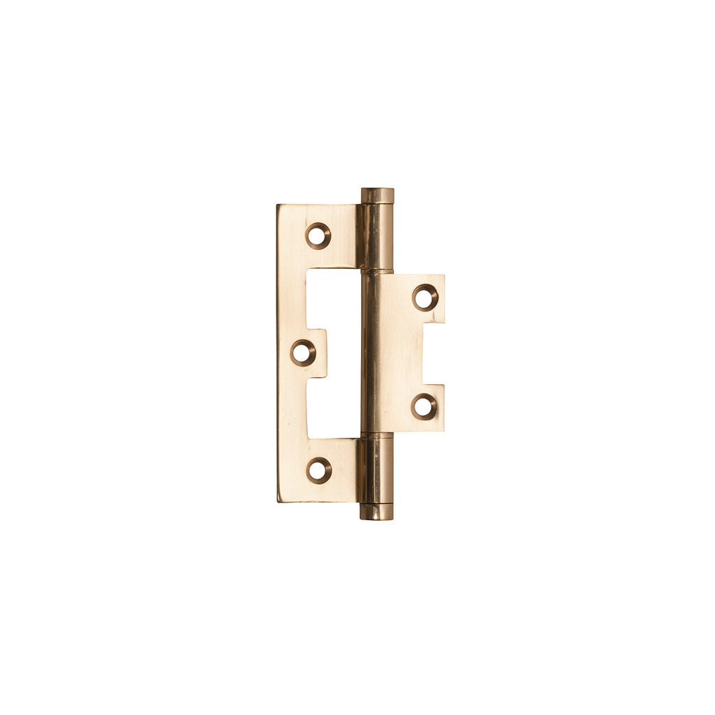 Hirline Hinge - H89xW35mm Polished Brass
