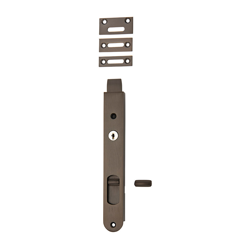 Locking Flush Bolt Signature Brass / 200mm