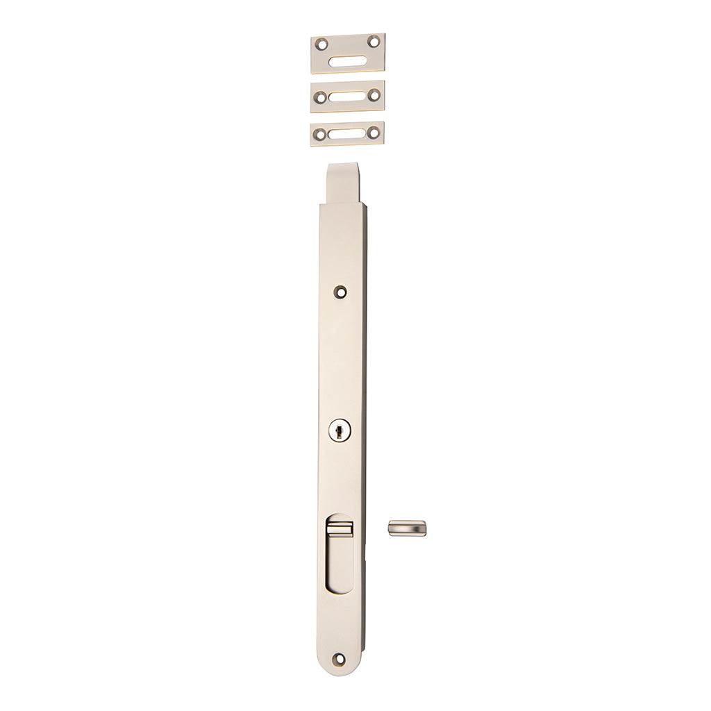Locking Flush Bolt Satin Nickel / 300mm