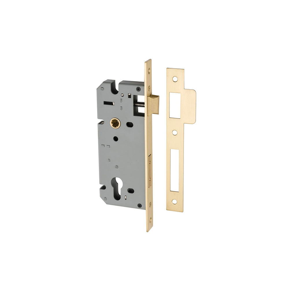 85mm Euro Mortice Lock Brushed Gold PVD / 45mm