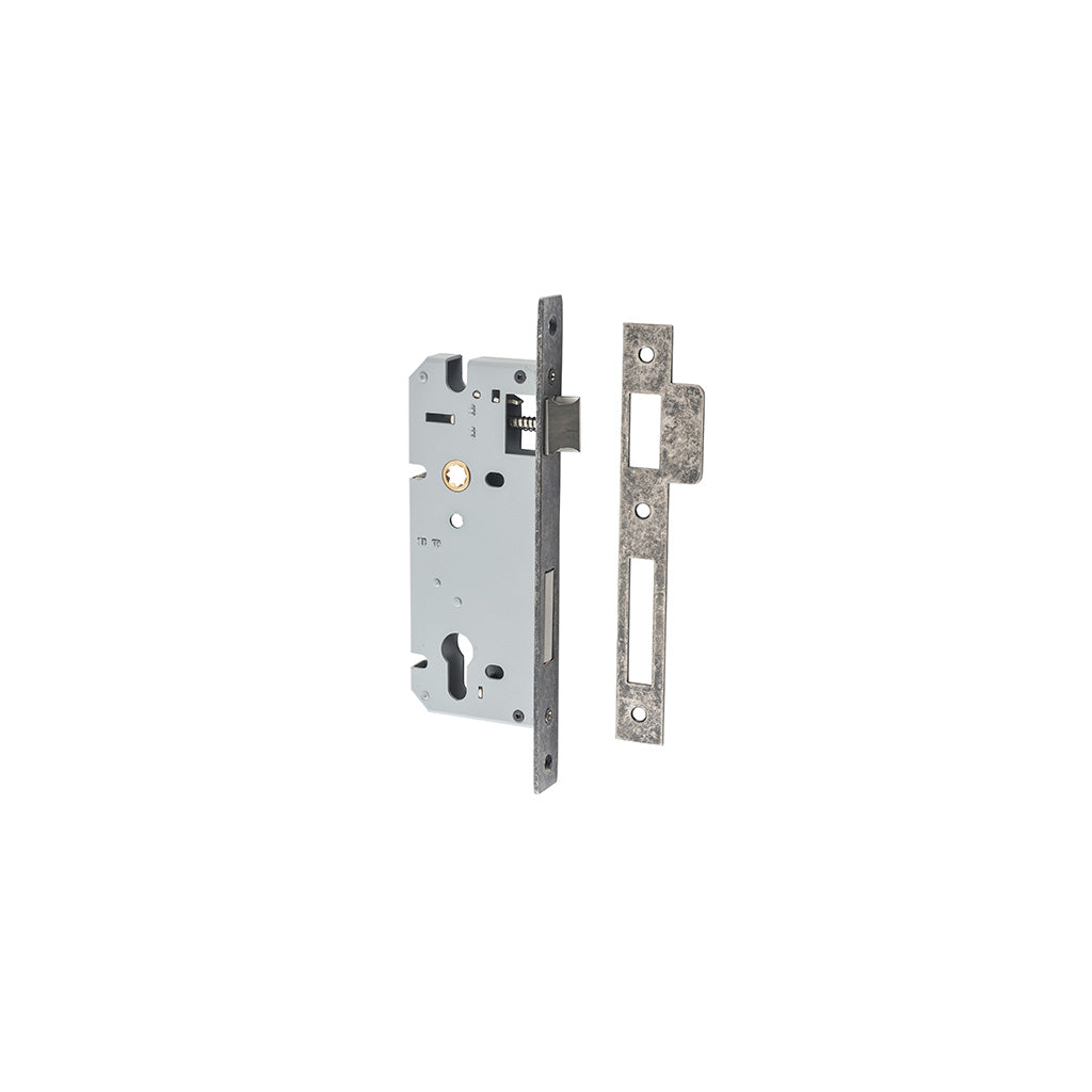 85mm Euro Mortice Lock Distressed Nickel / 45mm
