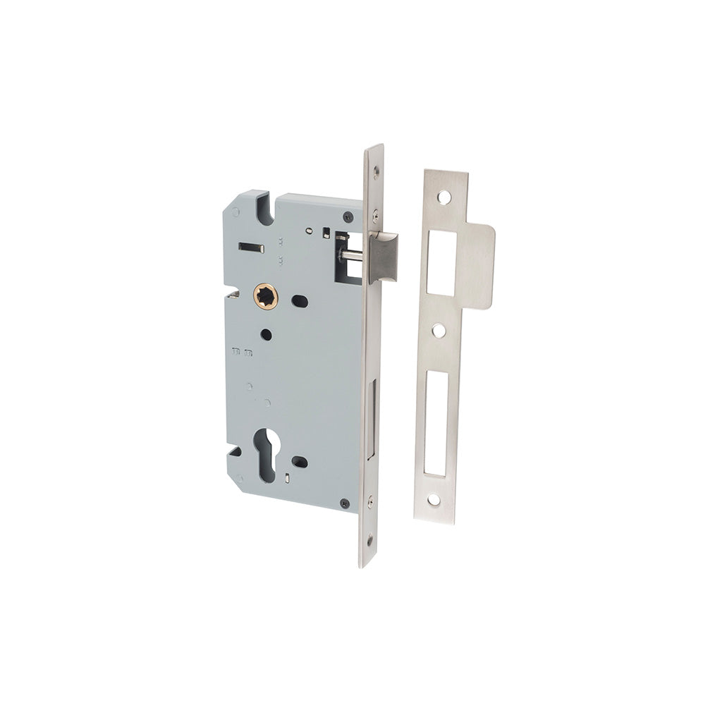 85mm Euro Mortice Lock Satin Nickel / 60mm