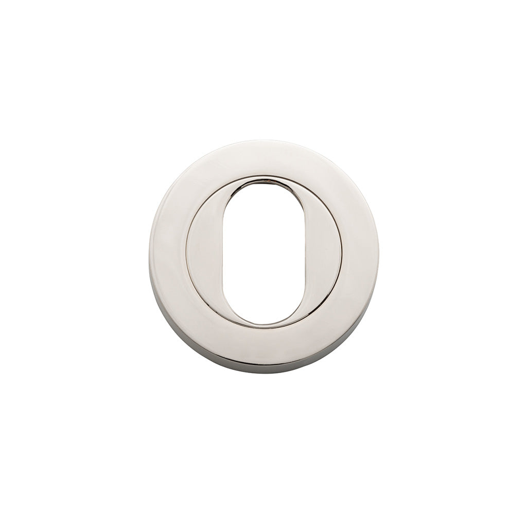 Oval Escutcheon - Round Polished Nickel