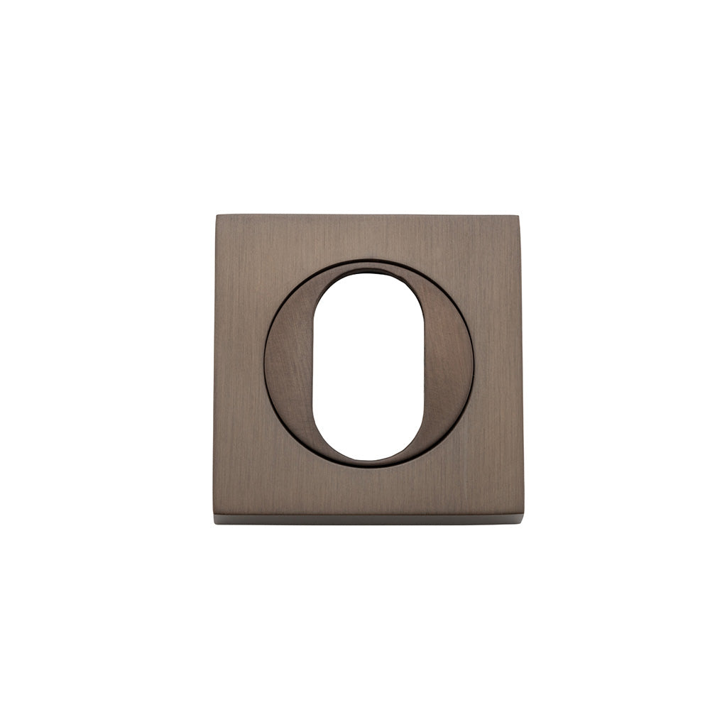 Oval Escutcheon - Square Signature Brass