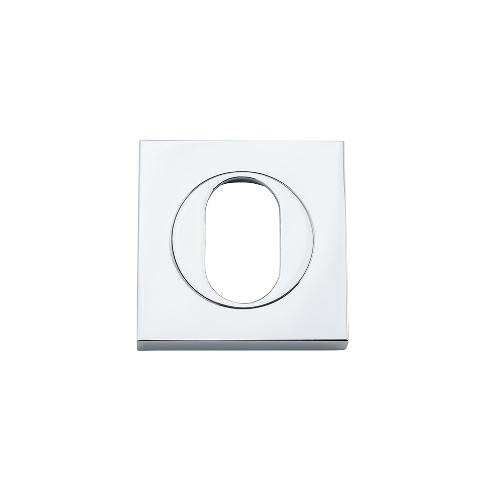 Oval Escutcheon - Square Polished Chrome
