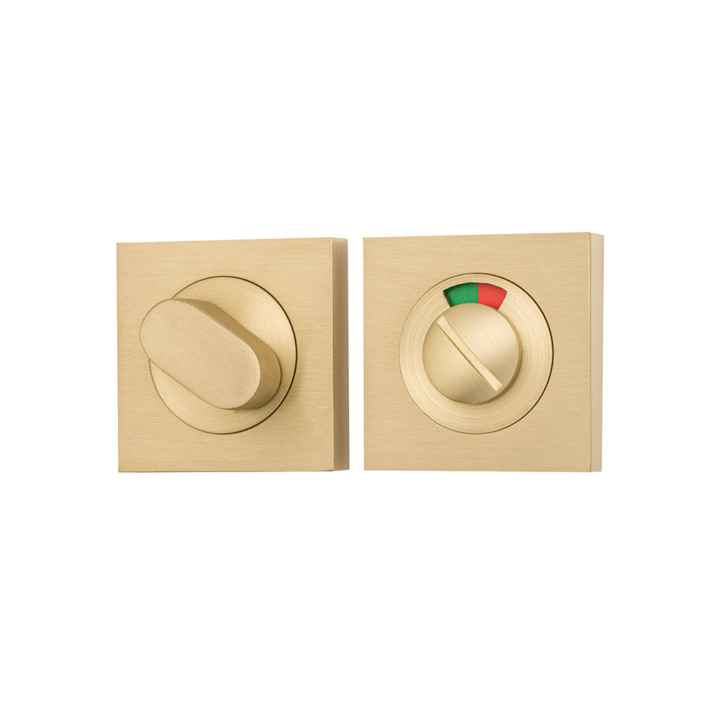 Privacy Turn with Indicator - Square Brushed Gold PVD