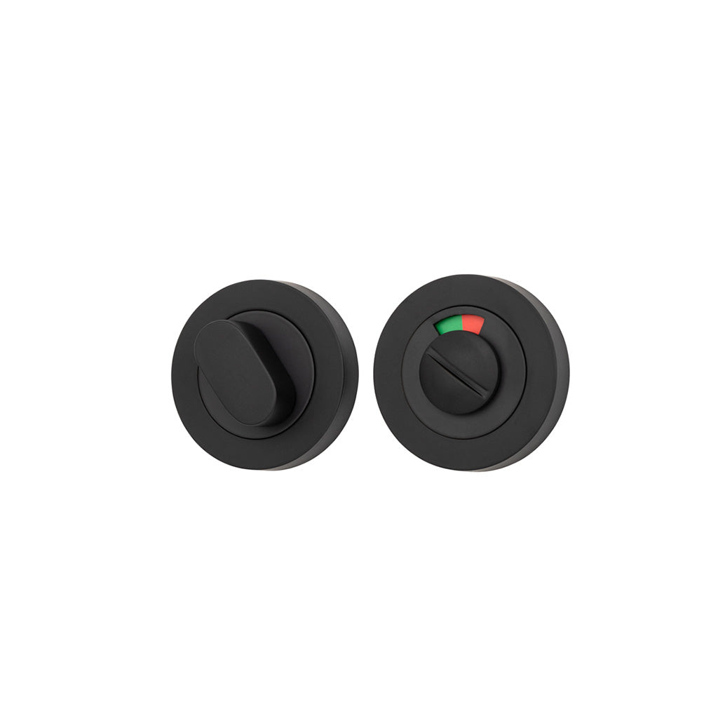 Privacy Turn with Indicator - Round Matt Black