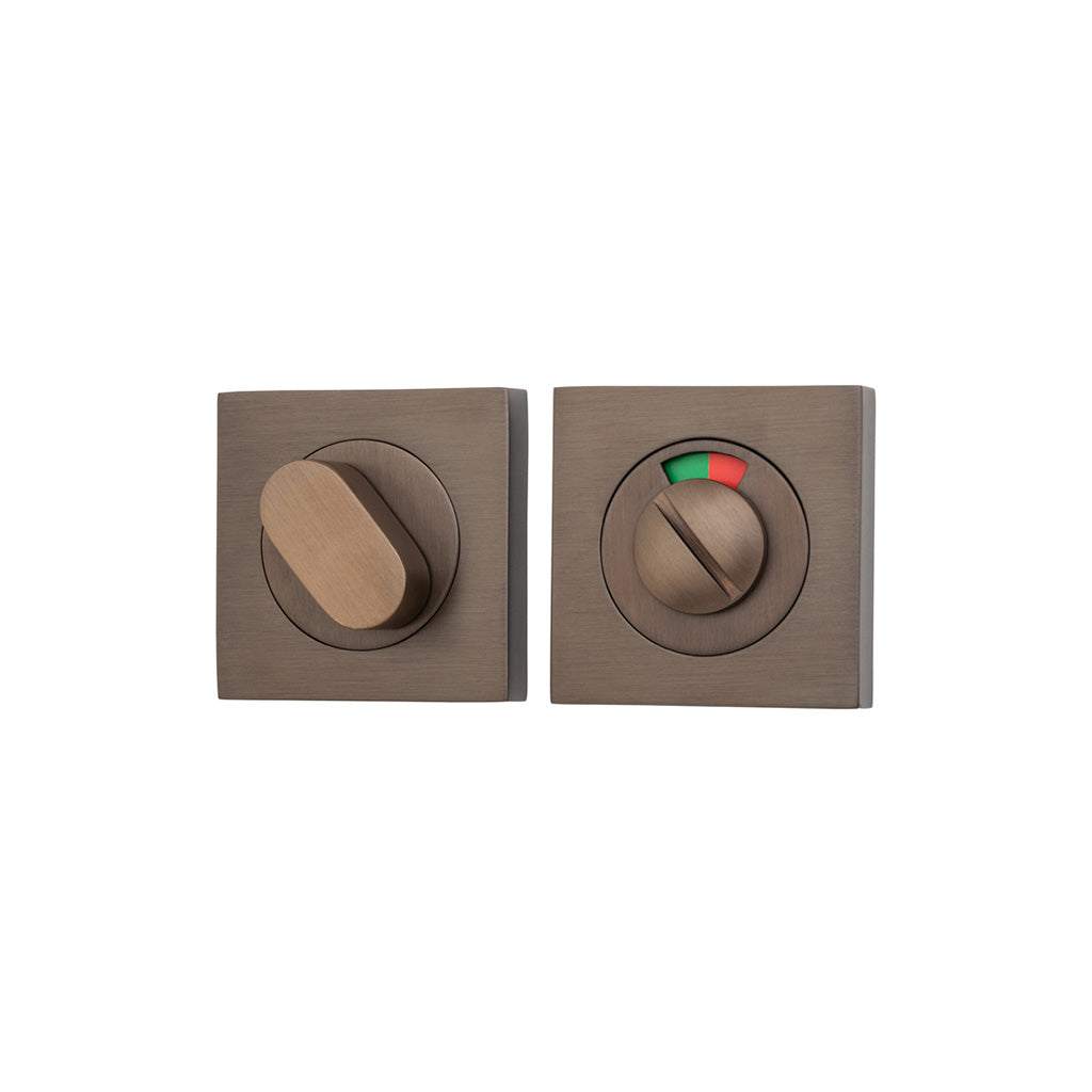 Privacy Turn with Indicator - Square Signature Brass