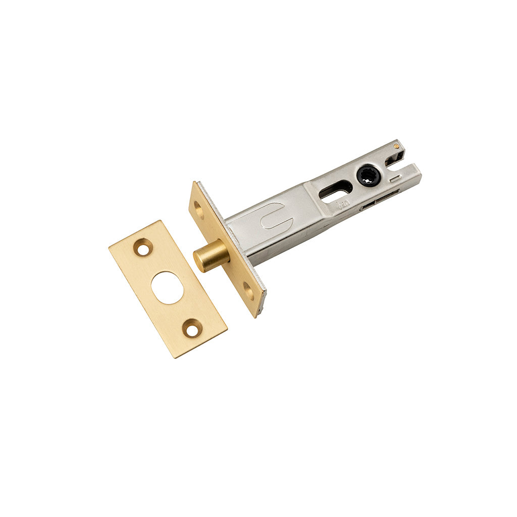 Privacy Bolt - Round Brushed Brass / 70mm