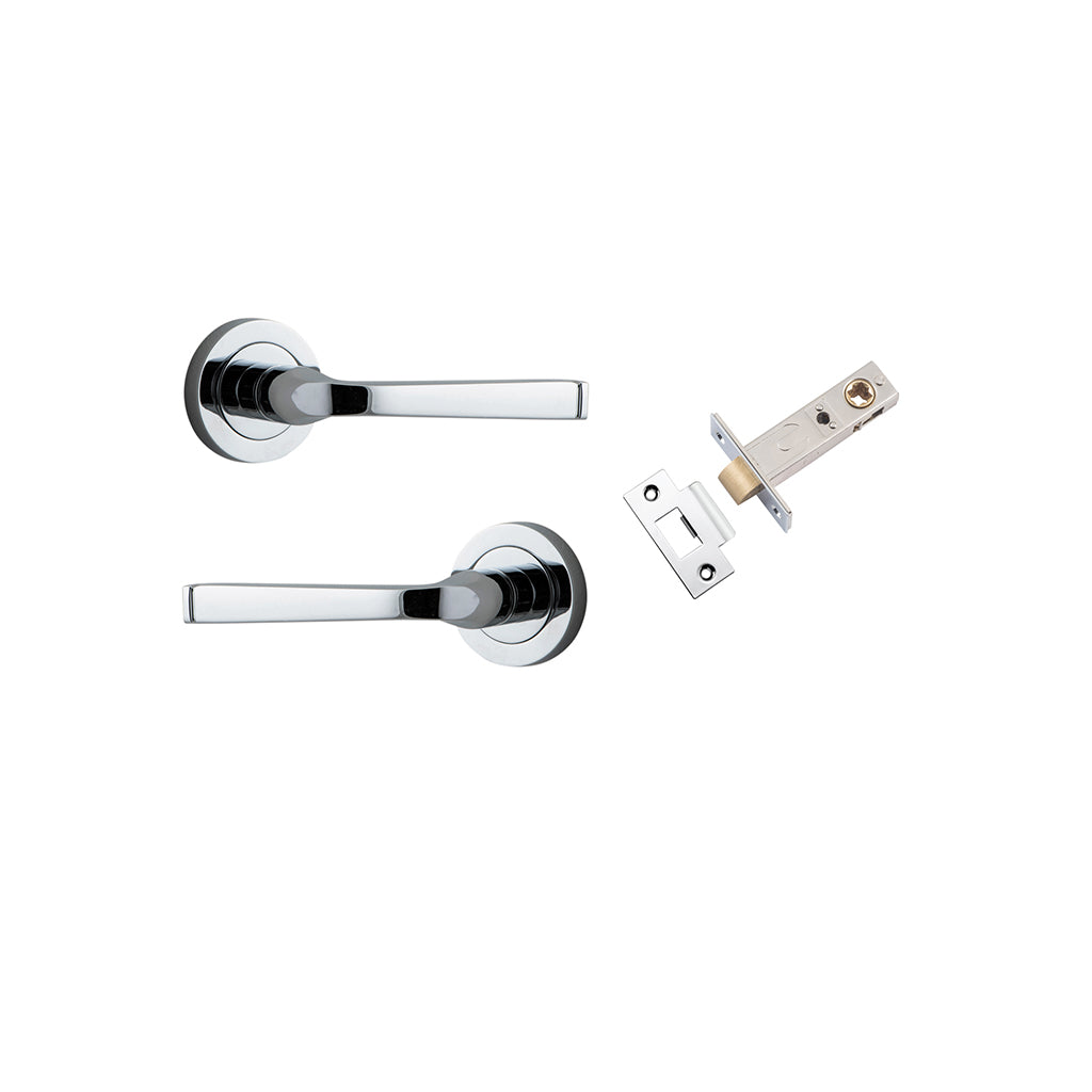 Annecy Lever - Round Rose Polished Chrome / Passage / Passage Kit