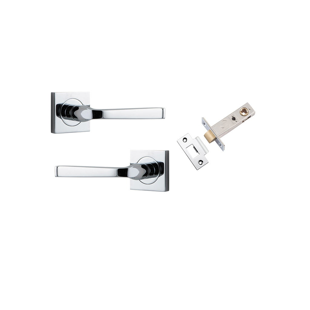 Annecy Lever - Square Rose Polished Chrome / Passage / Passage Kit