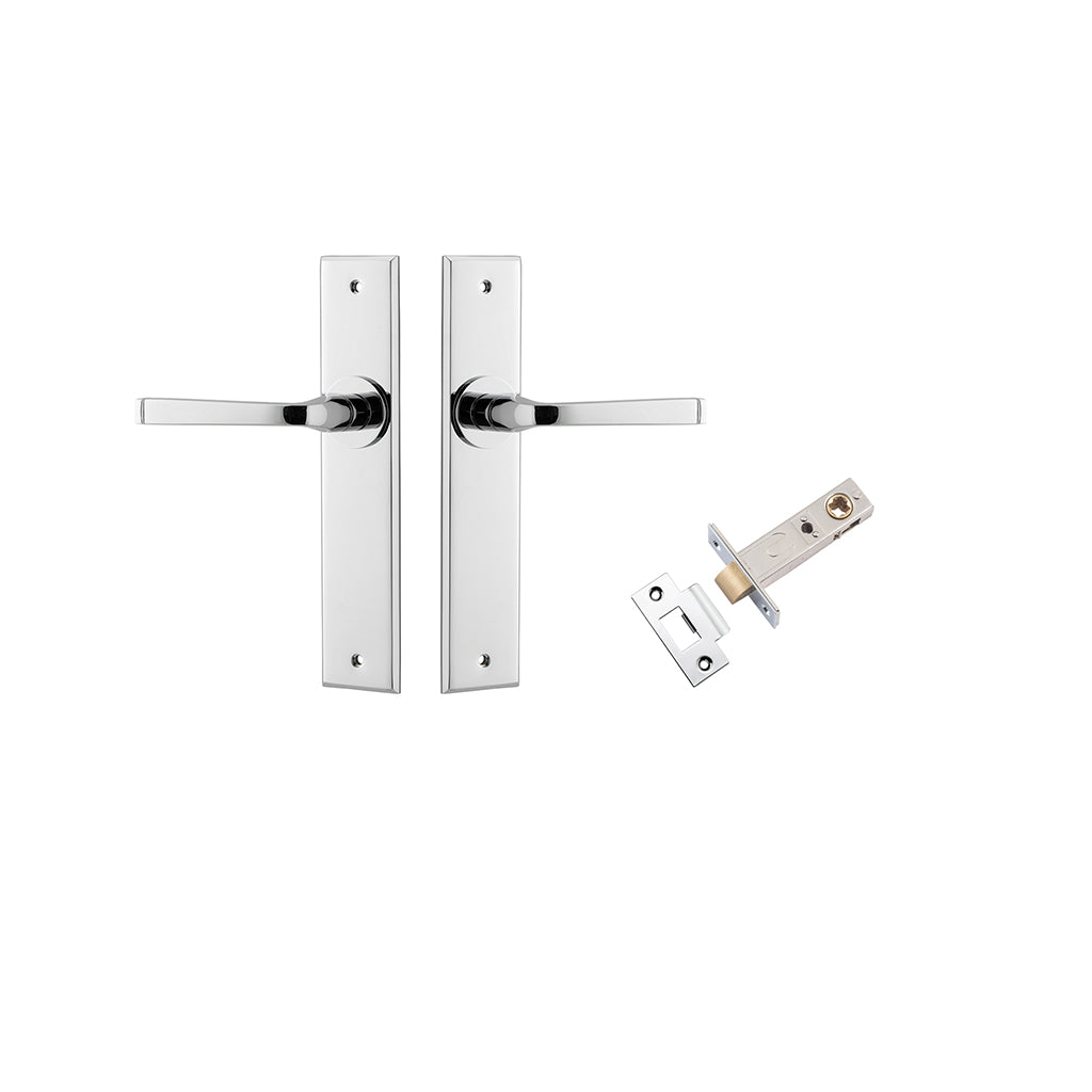 Annecy Lever - Chamfered Backplate Polished Chrome / Passage / Passage Kit