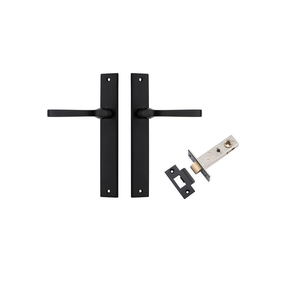 Annecy Lever - Rectangular Backplate Matt Black / Passage / Passage Kit