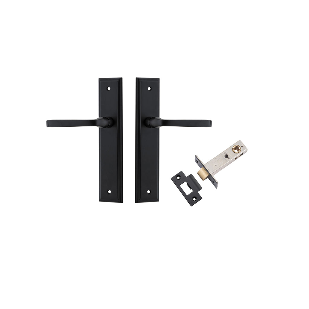 Annecy Lever - Stepped Backplate Matt Black / Passage / Passage Kit
