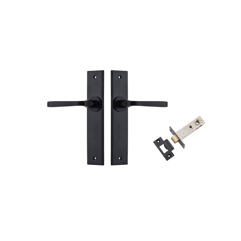 Annecy Lever - Chamfered Backplate Matt Black / Passage / Passage Kit