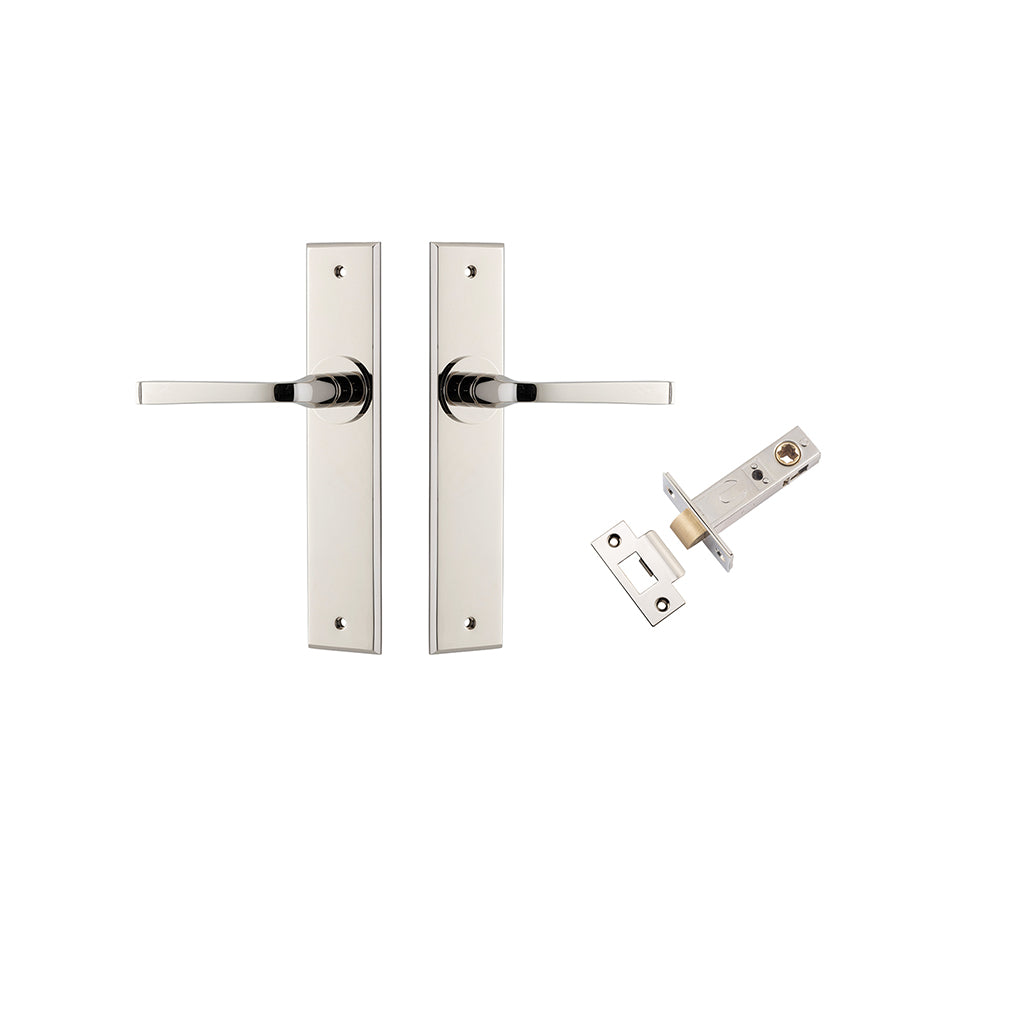 Annecy Lever - Chamfered Backplate Polished Nickel / Passage / Passage Kit