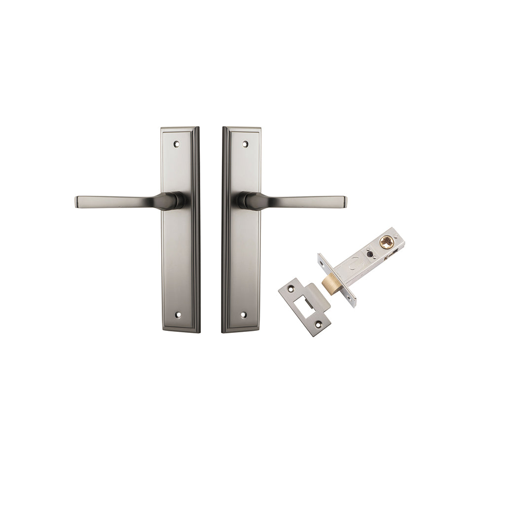 Annecy Lever - Stepped Backplate Satin Nickel / Passage / Passage Kit