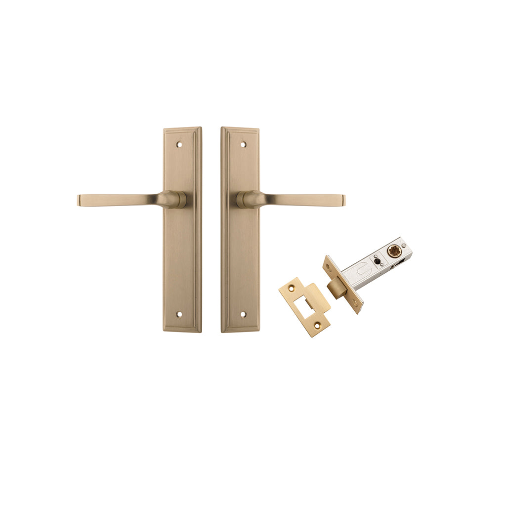 Annecy Lever - Stepped Backplate Brushed Brass / Passage / Passage Kit
