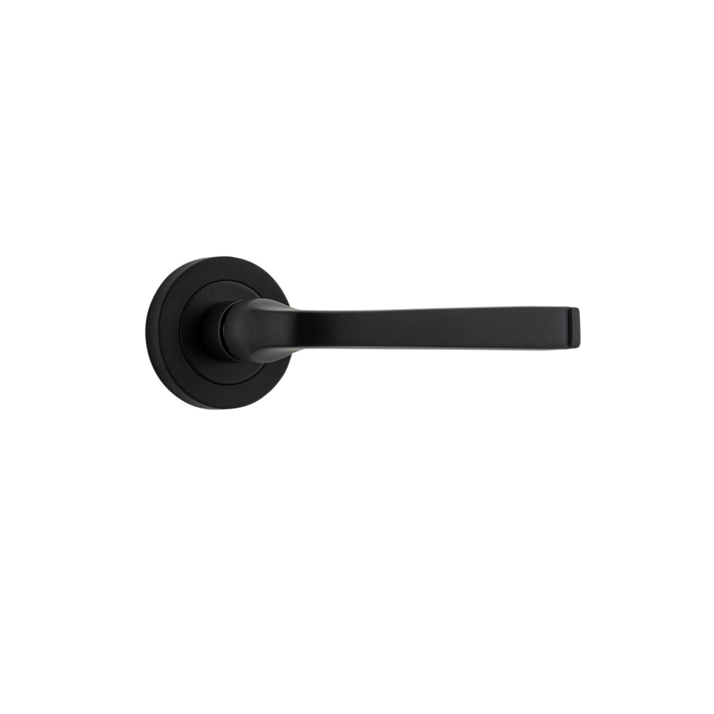 Annecy Lever - Round Rose Matt Black / Passage / Lever Set Only