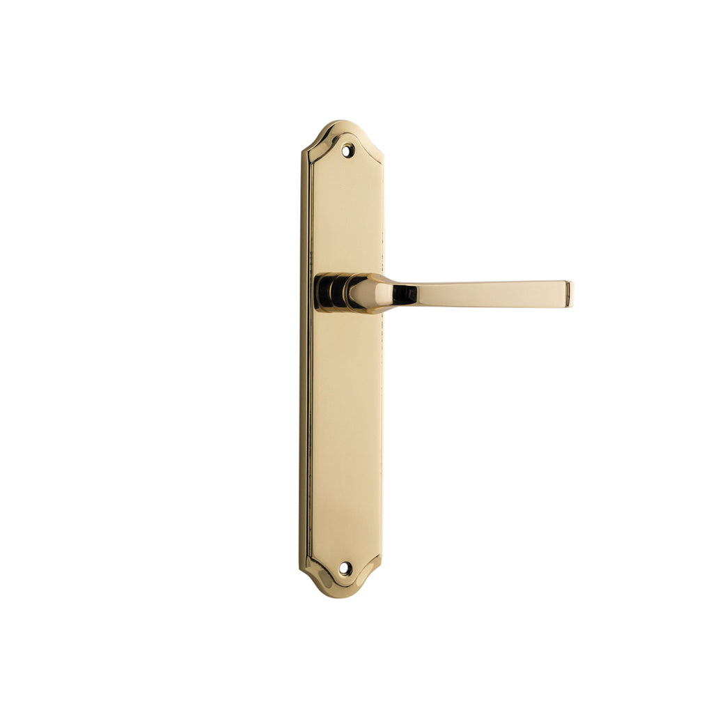 Annecy Lever - Shouldered Backplate Polished Brass / Passage / Lever Set Only