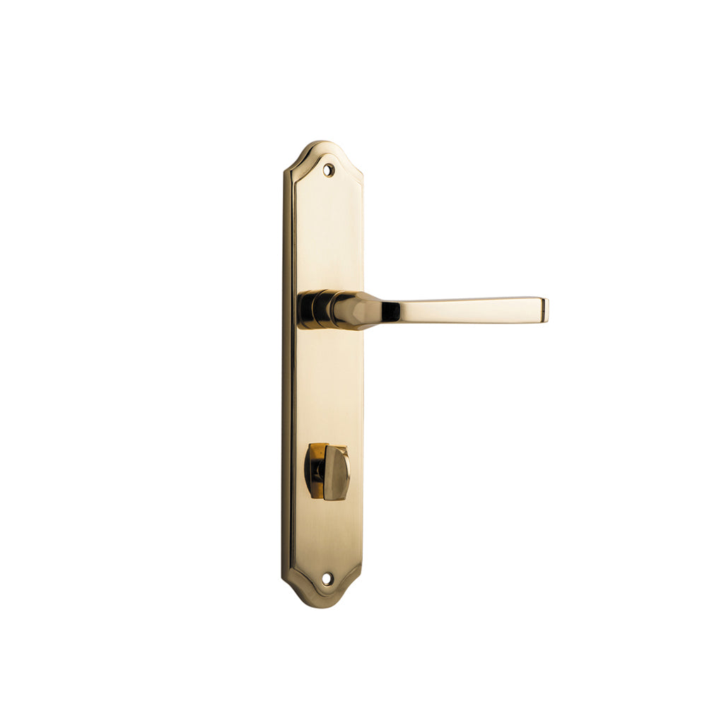 Annecy Lever - Shouldered Backplate Polished Brass / Privacy / Lever Set Only
