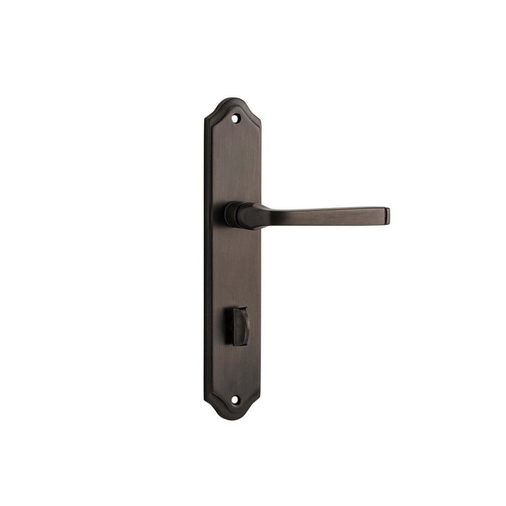 Annecy Lever - Shouldered Backplate Signature Brass / Privacy / Lever Set Only