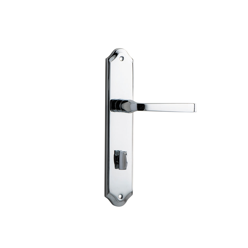 Annecy Lever - Shouldered Backplate Polished Chrome / Privacy / Lever Set Only