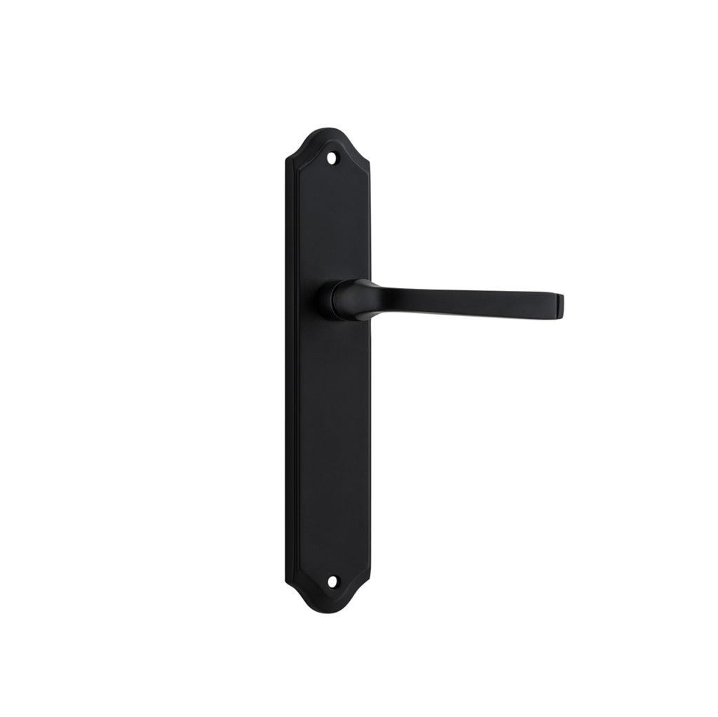 Annecy Lever - Shouldered Backplate Matt Black / Passage / Lever Set Only