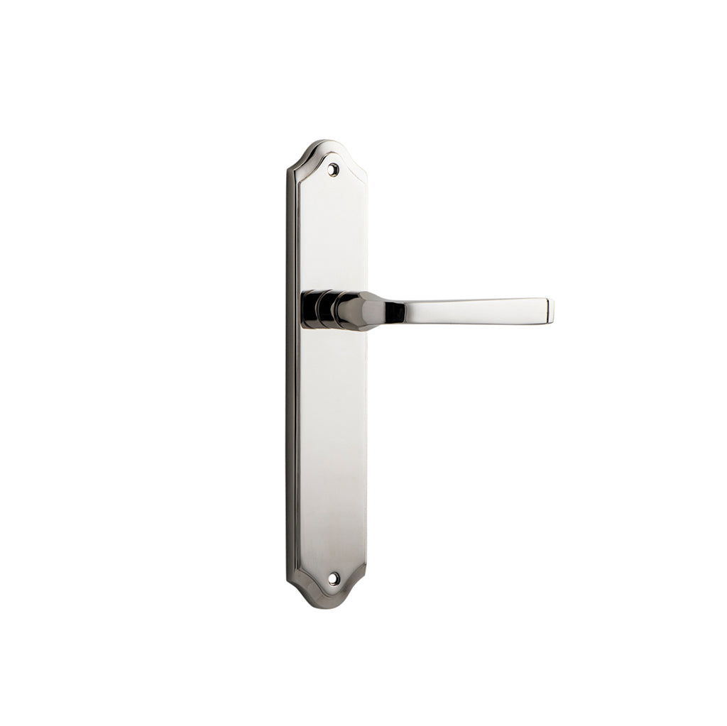 Annecy Lever - Shouldered Backplate Polished Nickel / Passage / Lever Set Only