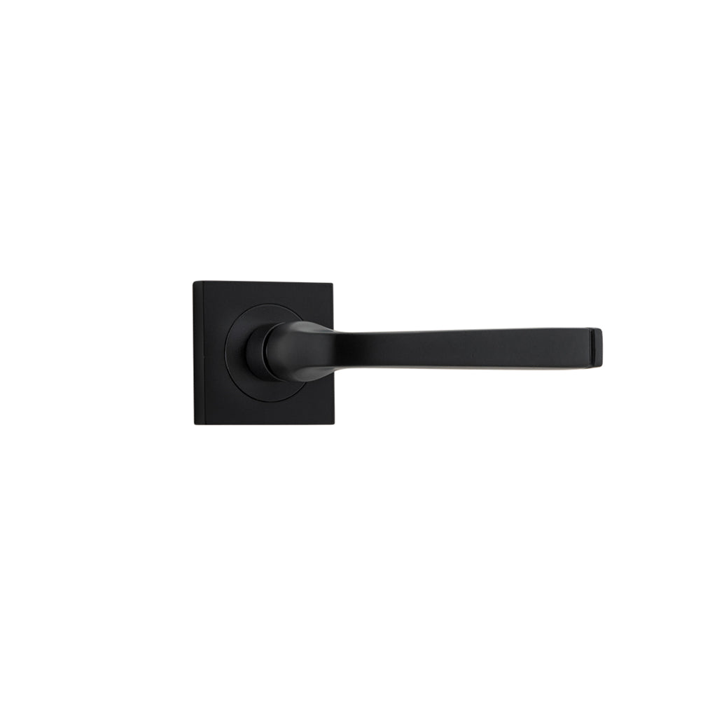 Annecy Lever - Square Rose Matt Black / Passage / Lever Set Only