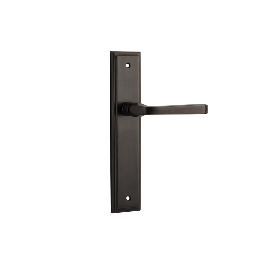 Annecy Lever - Stepped Backplate Signature Brass / Passage / Lever Set Only