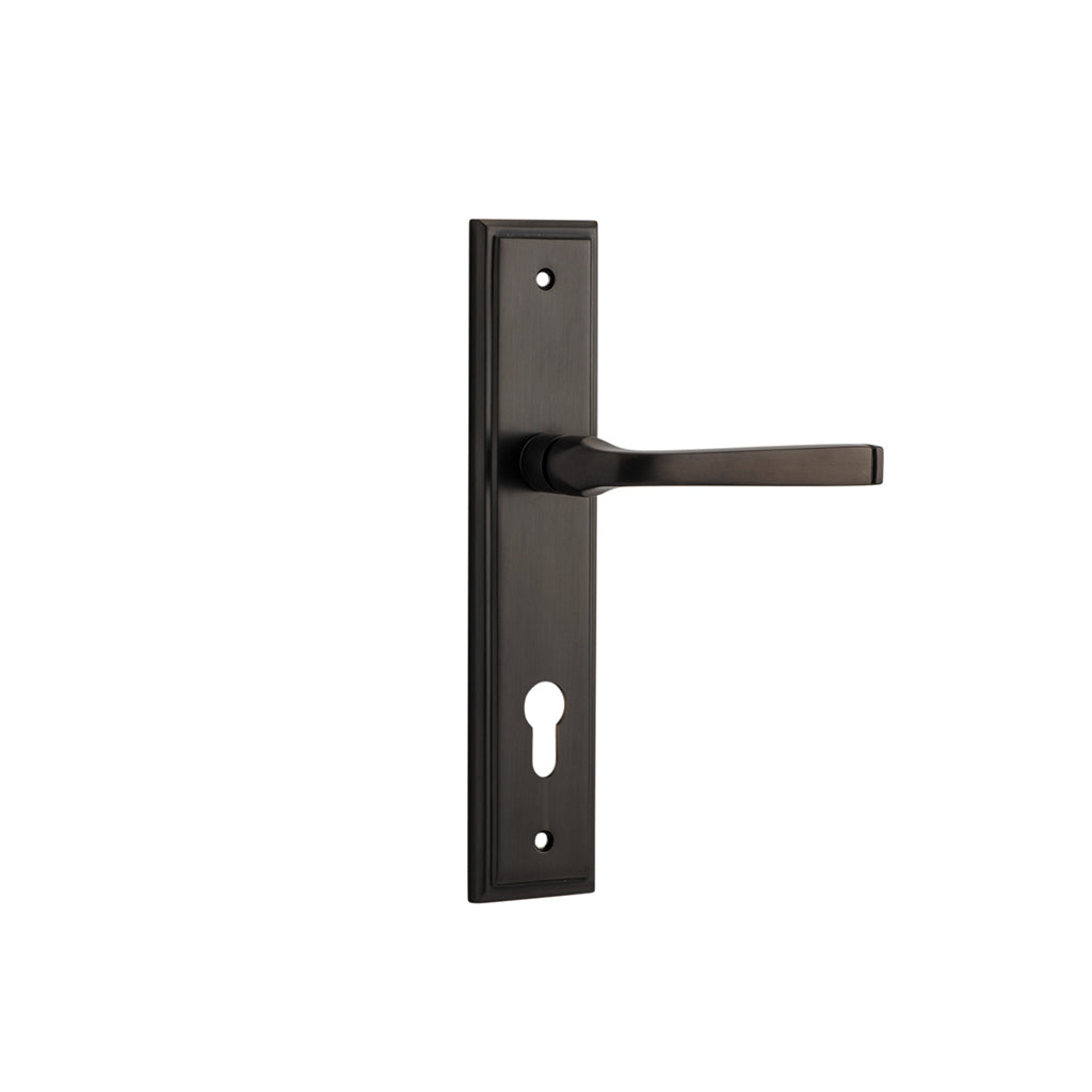 Annecy Lever - Stepped Backplate Signature Brass / Entrance / Lever Set Only