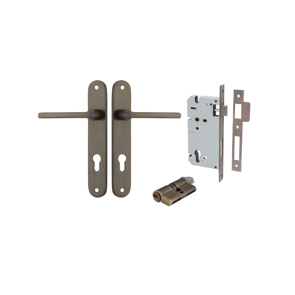 Baltimore Lever - Oval Backplate Signature Brass / Entrance / Entrance Kit Dual Function (Key-Key)