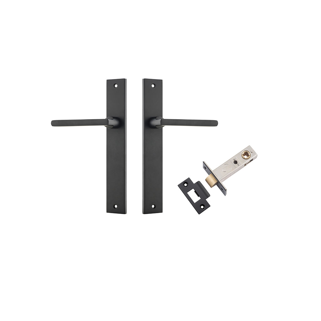 Baltimore Lever - Rectangular Backplate Matt Black / Passage / Passage Kit
