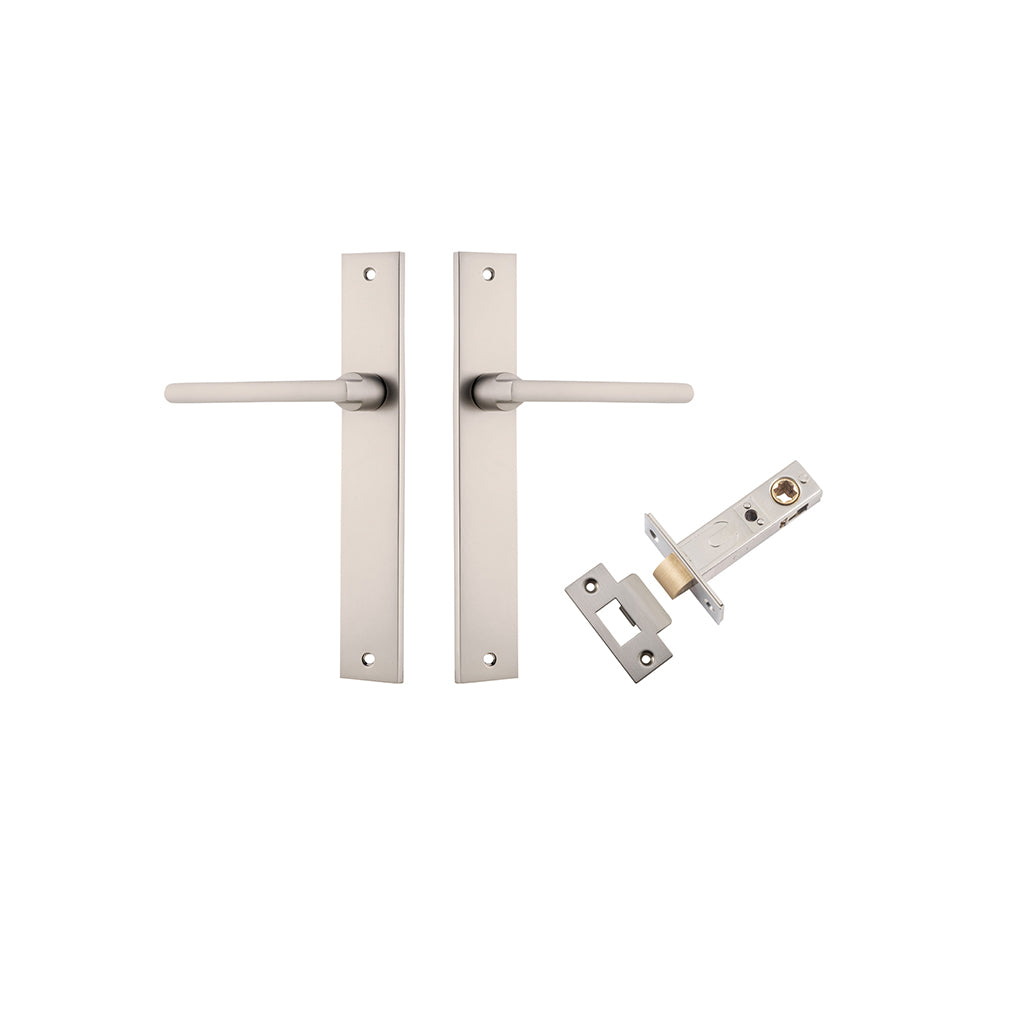 Baltimore Lever - Rectangular Backplate Satin Nickel / Passage / Passage Kit