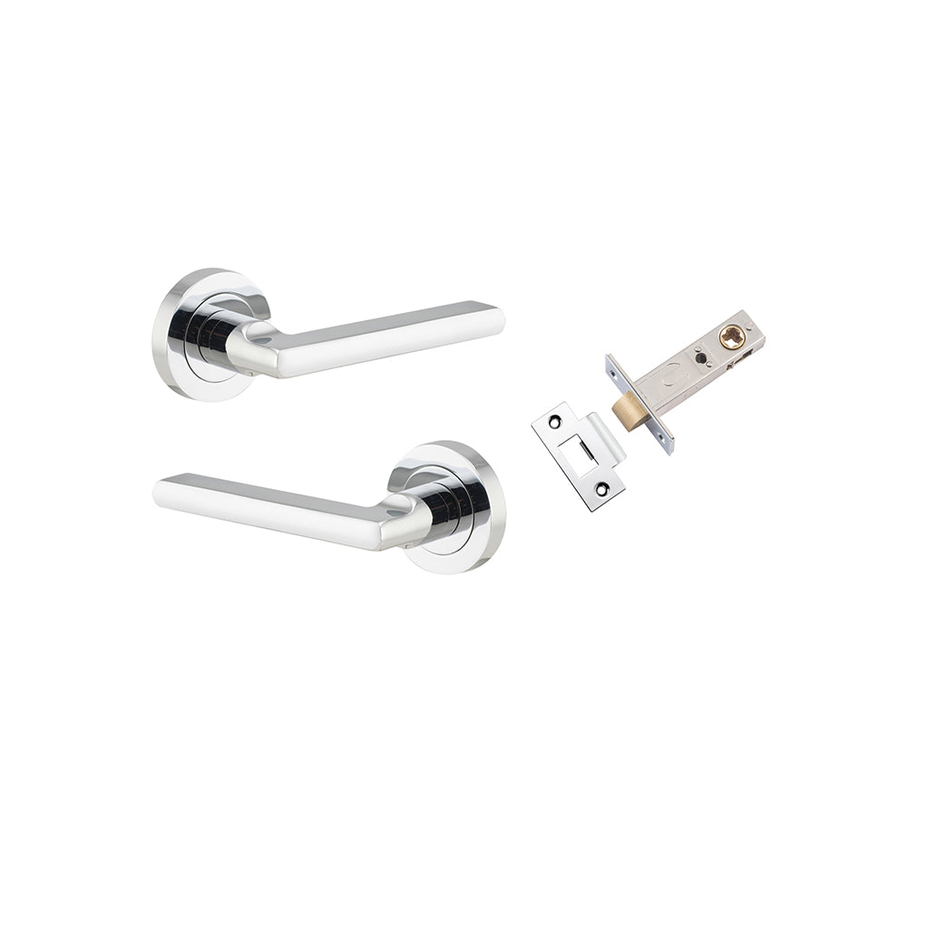 Baltimore Lever - Round Rose Polished Chrome / Passage / Passage Kit
