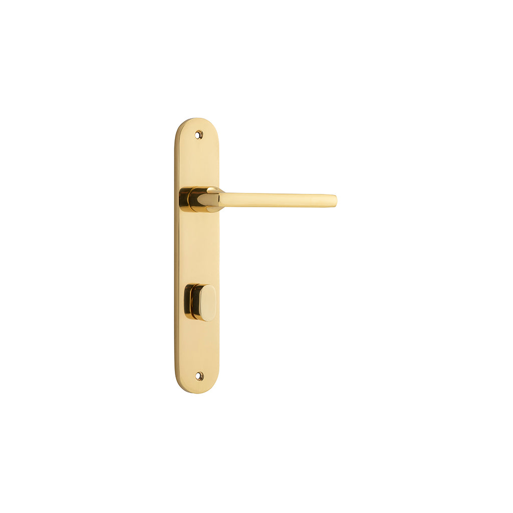 Baltimore Lever - Oval Backplate Polished Brass / Privacy / Lever Set Only