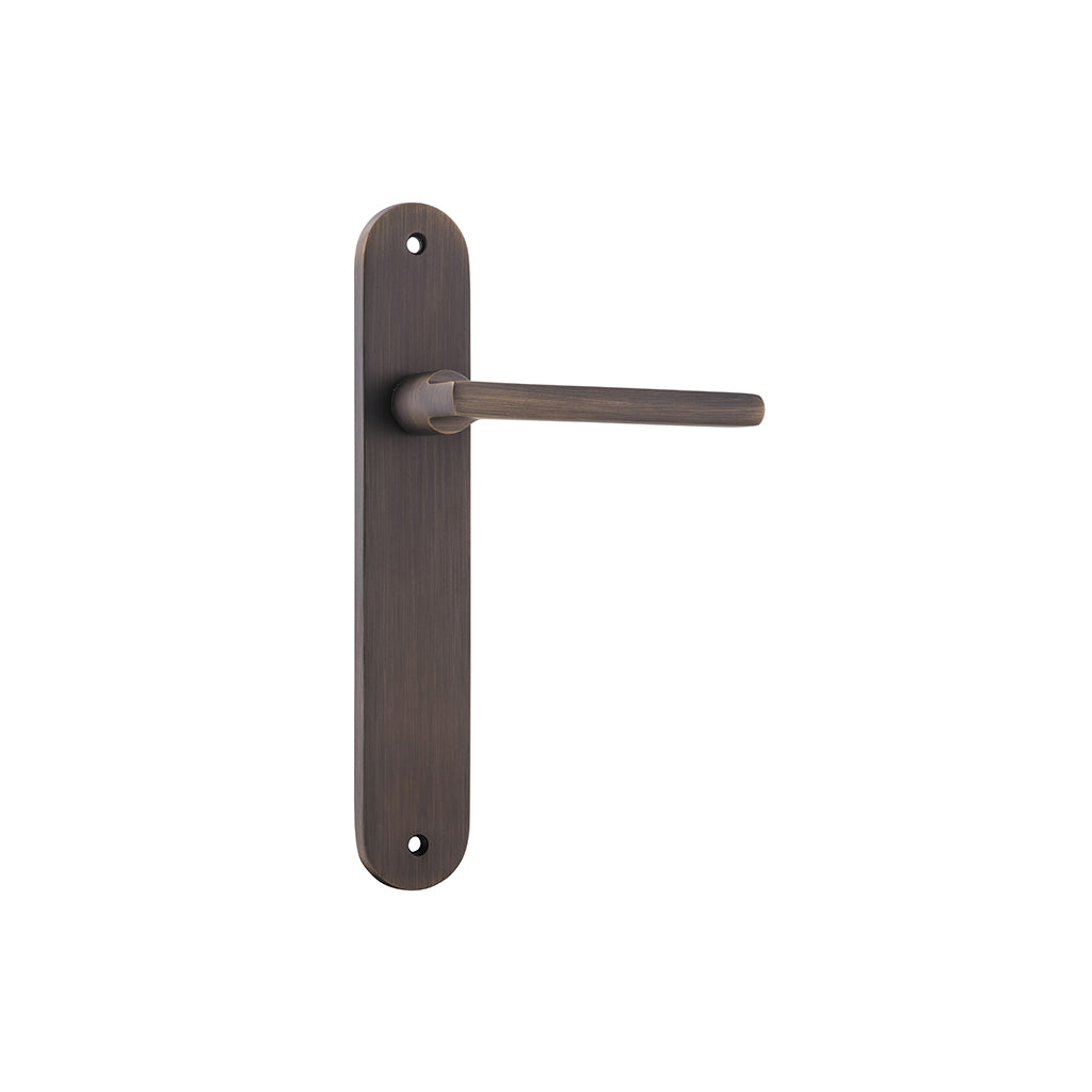 Baltimore Lever - Oval Backplate Signature Brass / Passage / Lever Set Only