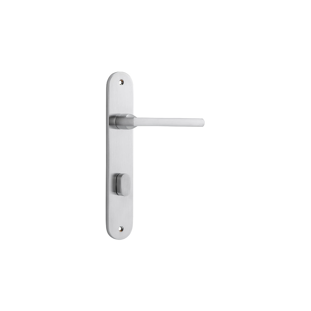 Baltimore Lever - Oval Backplate Brushed Chrome / Privacy / Lever Set Only