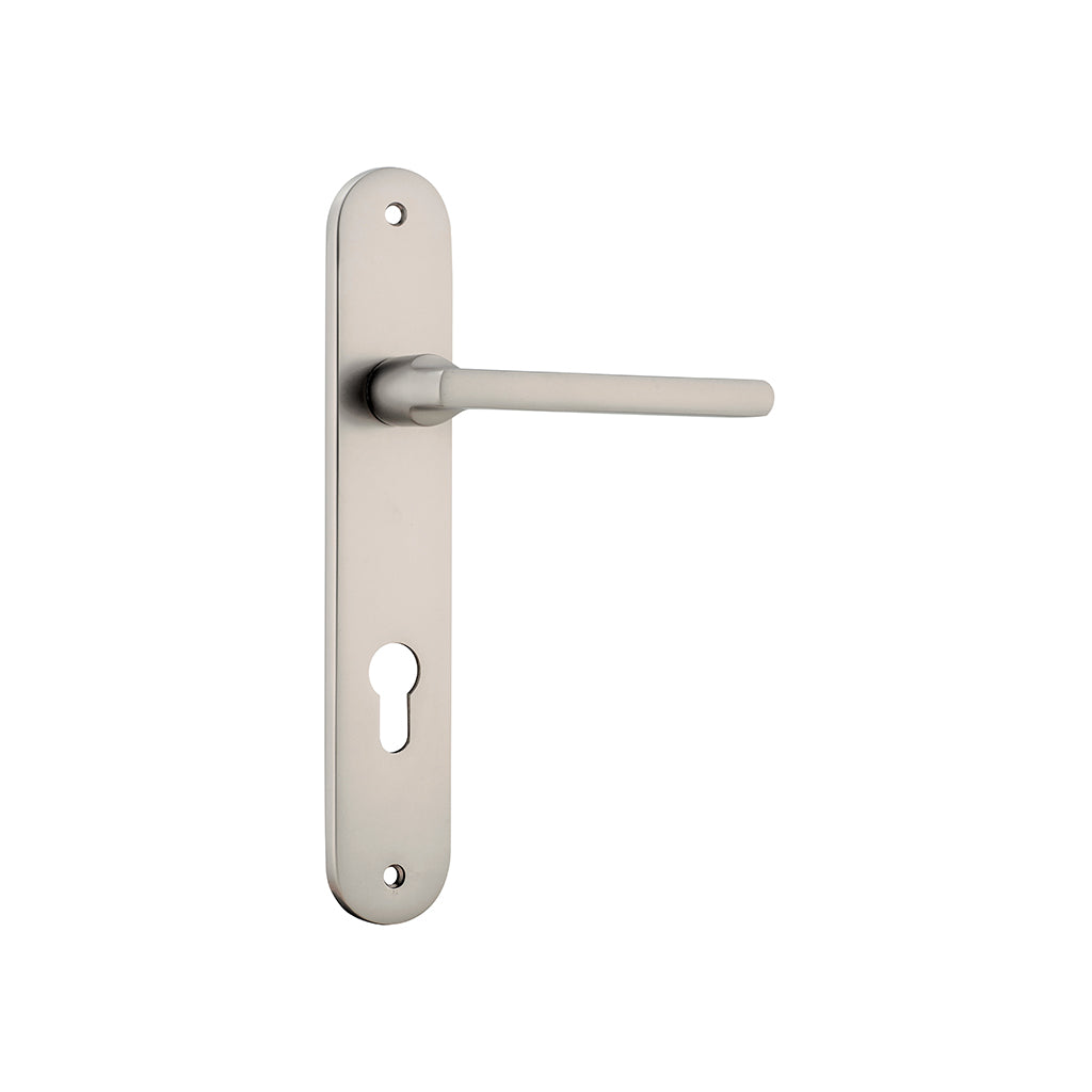 Baltimore Lever - Oval Backplate Satin Nickel / Entrance / Lever Set Only