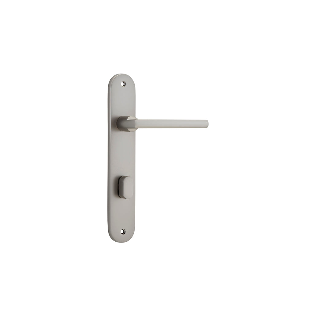 Baltimore Lever - Oval Backplate Satin Nickel / Privacy / Lever Set Only