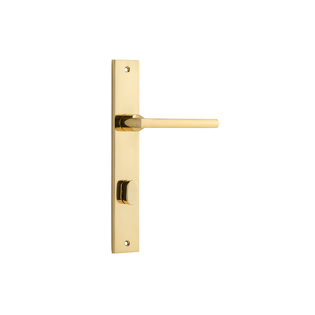 Baltimore Lever - Rectangular Backplate Polished Brass / Privacy / Lever Set Only